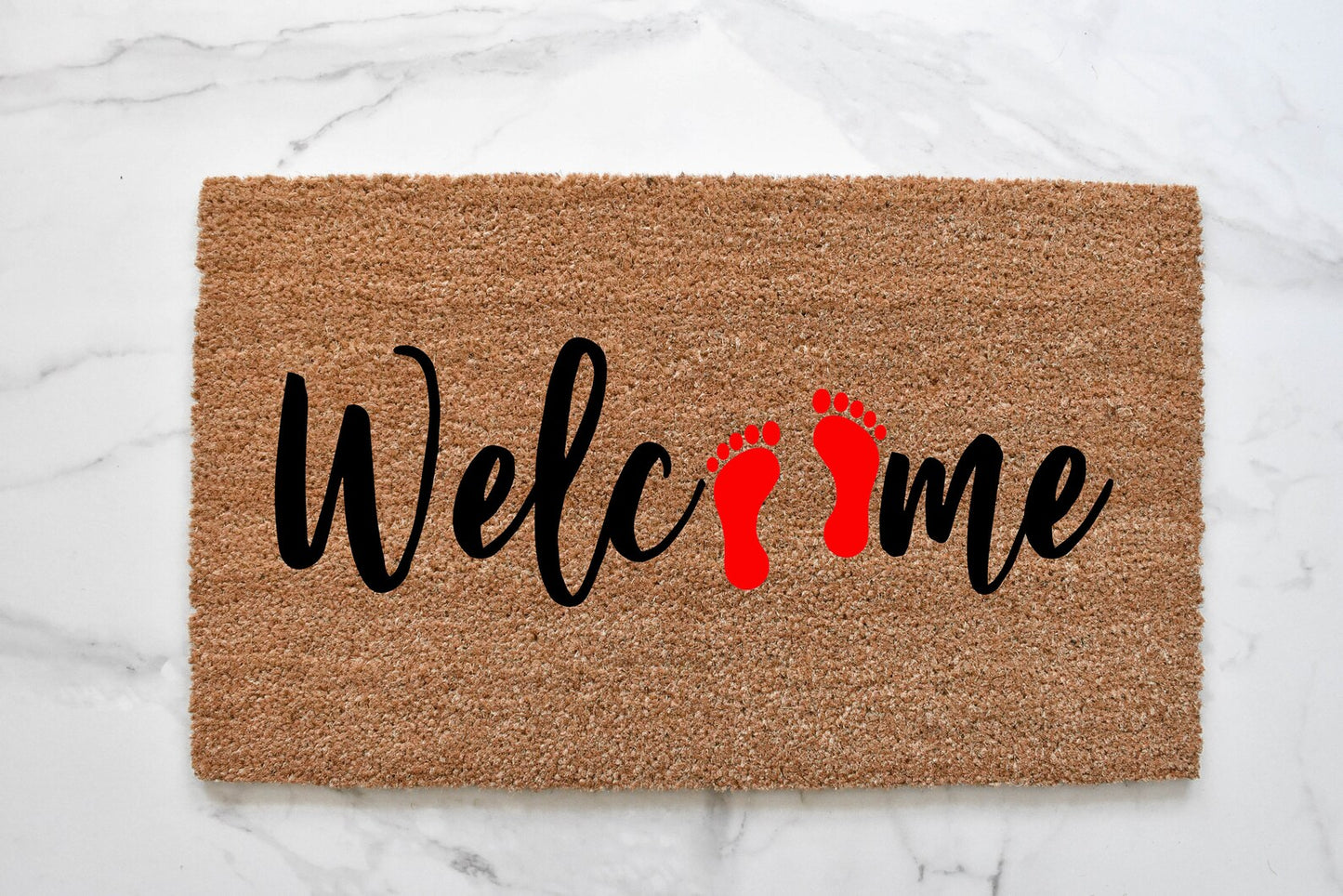 Welcome + Barefoot Doormat