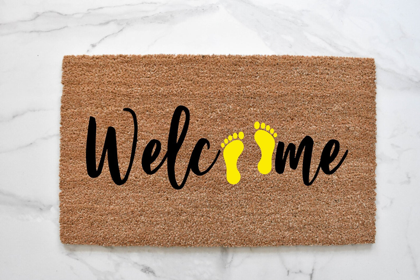 Welcome + Barefoot Doormat