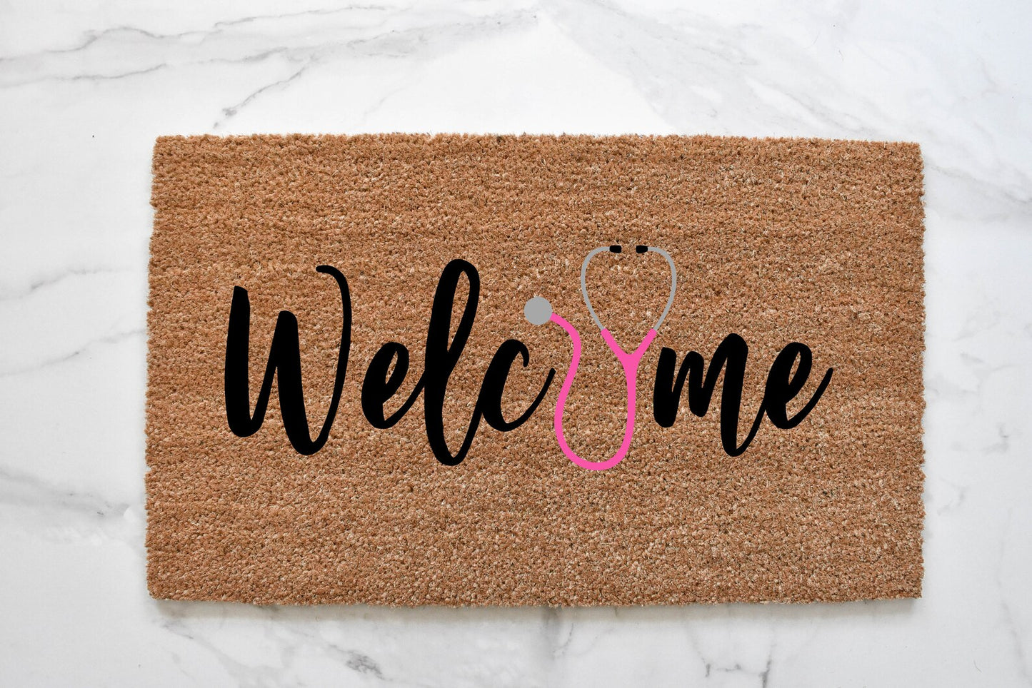 Welcome + Stethoscope Doormat