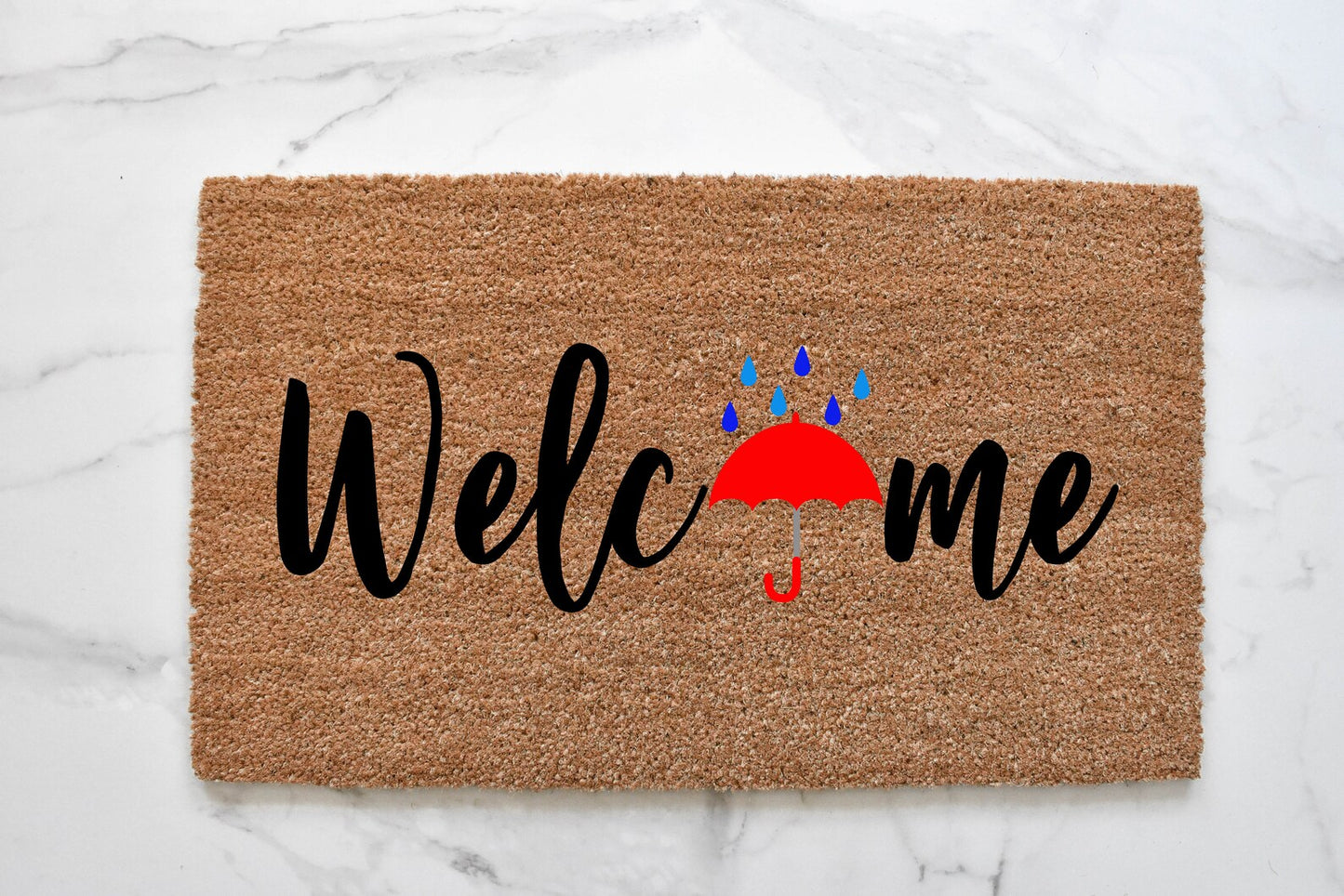 Welcome + Umbrella Doormat