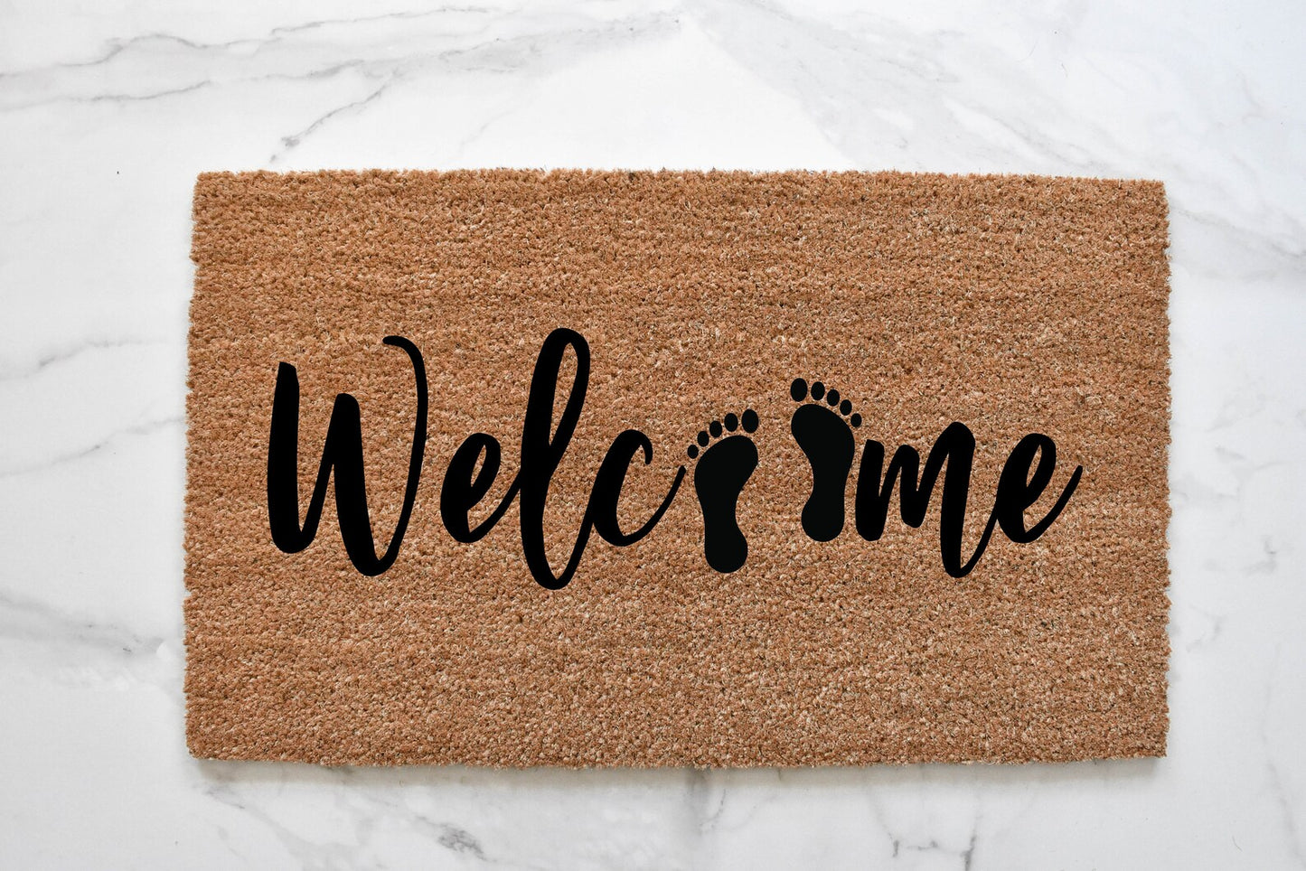 Welcome + Barefoot Doormat