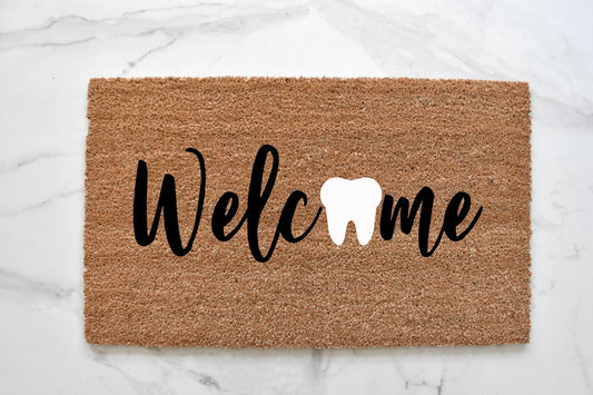 Welcome + Tooth Doormat