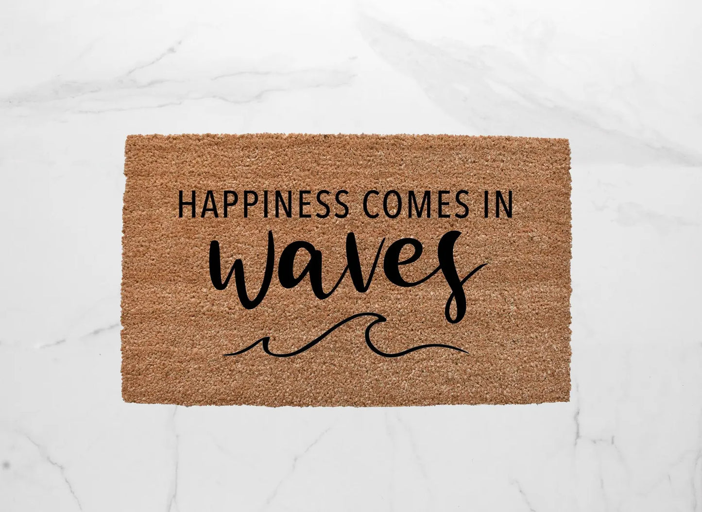 Happiness Comes In Waves Doormat
