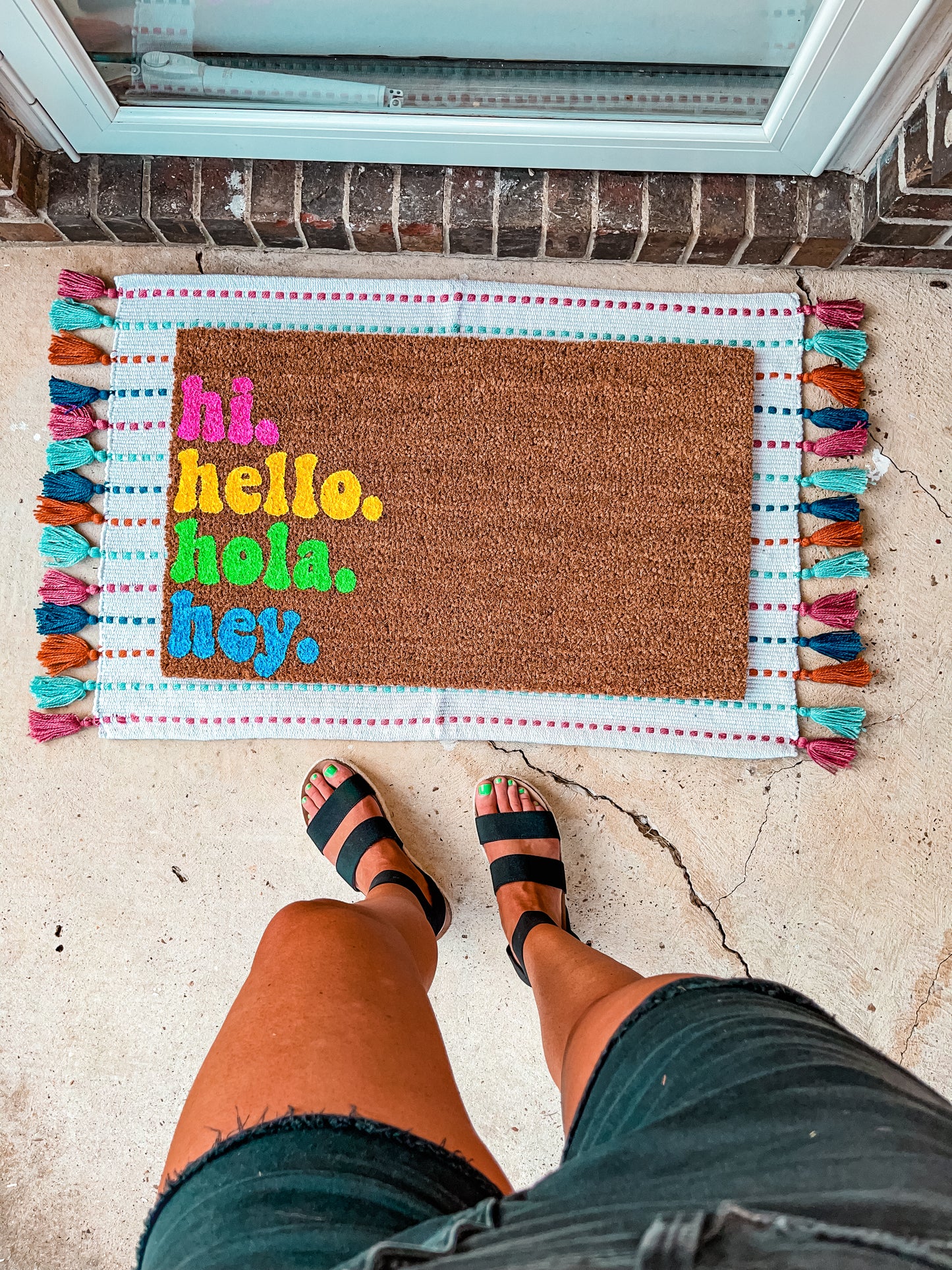 Hi Hello Hola Hey Doormat