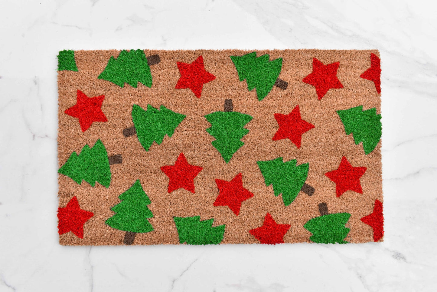 Christmas Tree + Star Doormat
