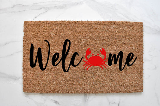 Welcome + Crab Doormat