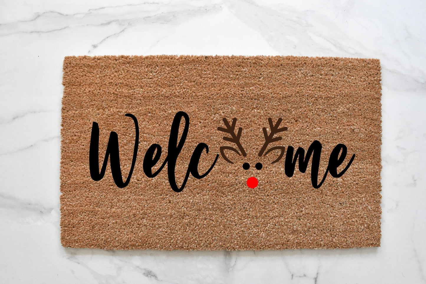 Welcome + Reindeer Doormat