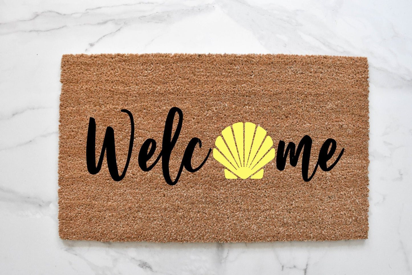 Welcome + Shell Doormat