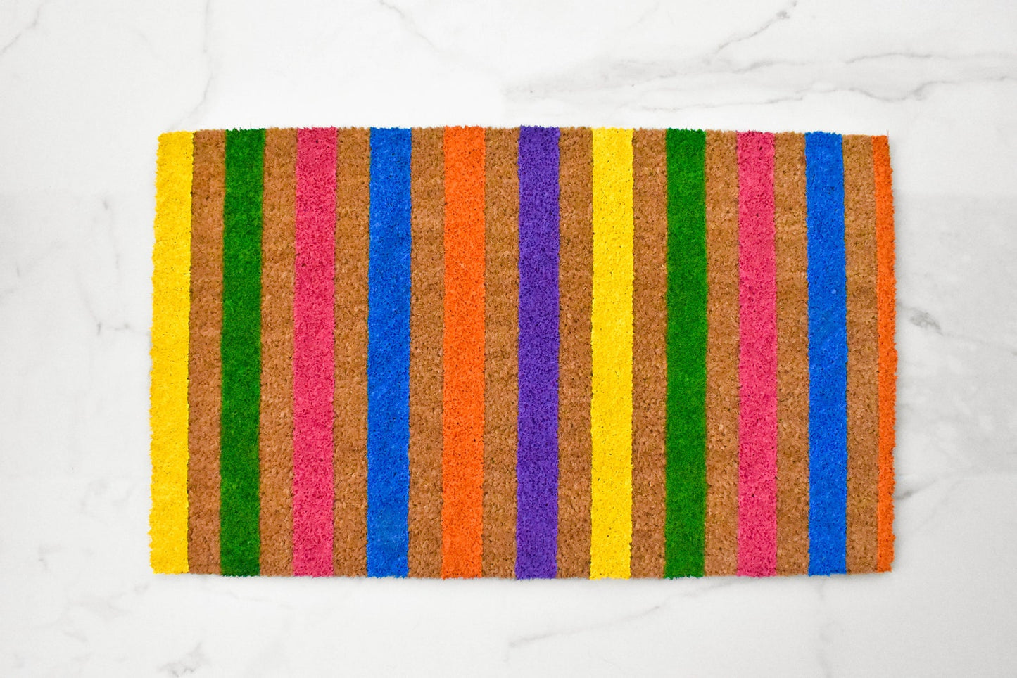 Bright Striped Doormat