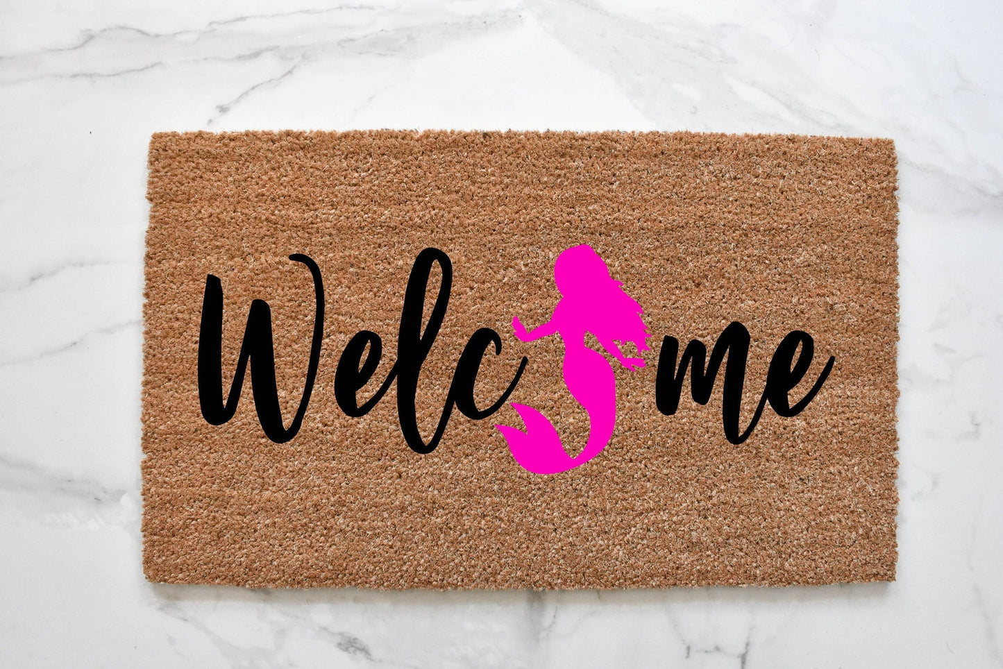 Welcome + Mermaid Doormat