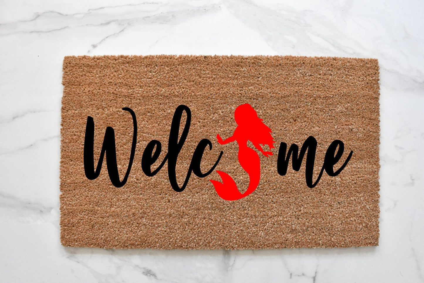 Welcome + Mermaid Doormat
