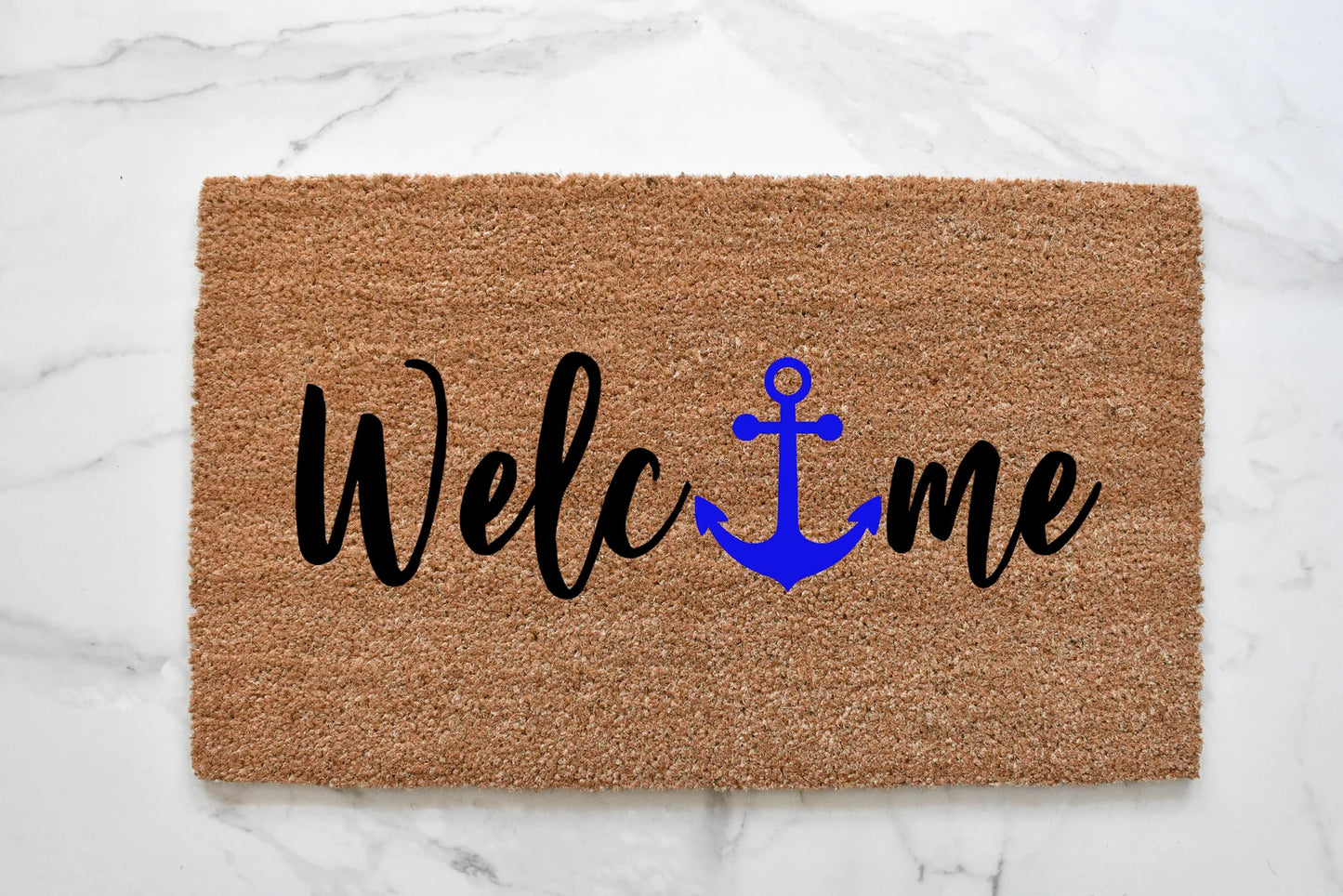 Welcome + Anchor Doormat