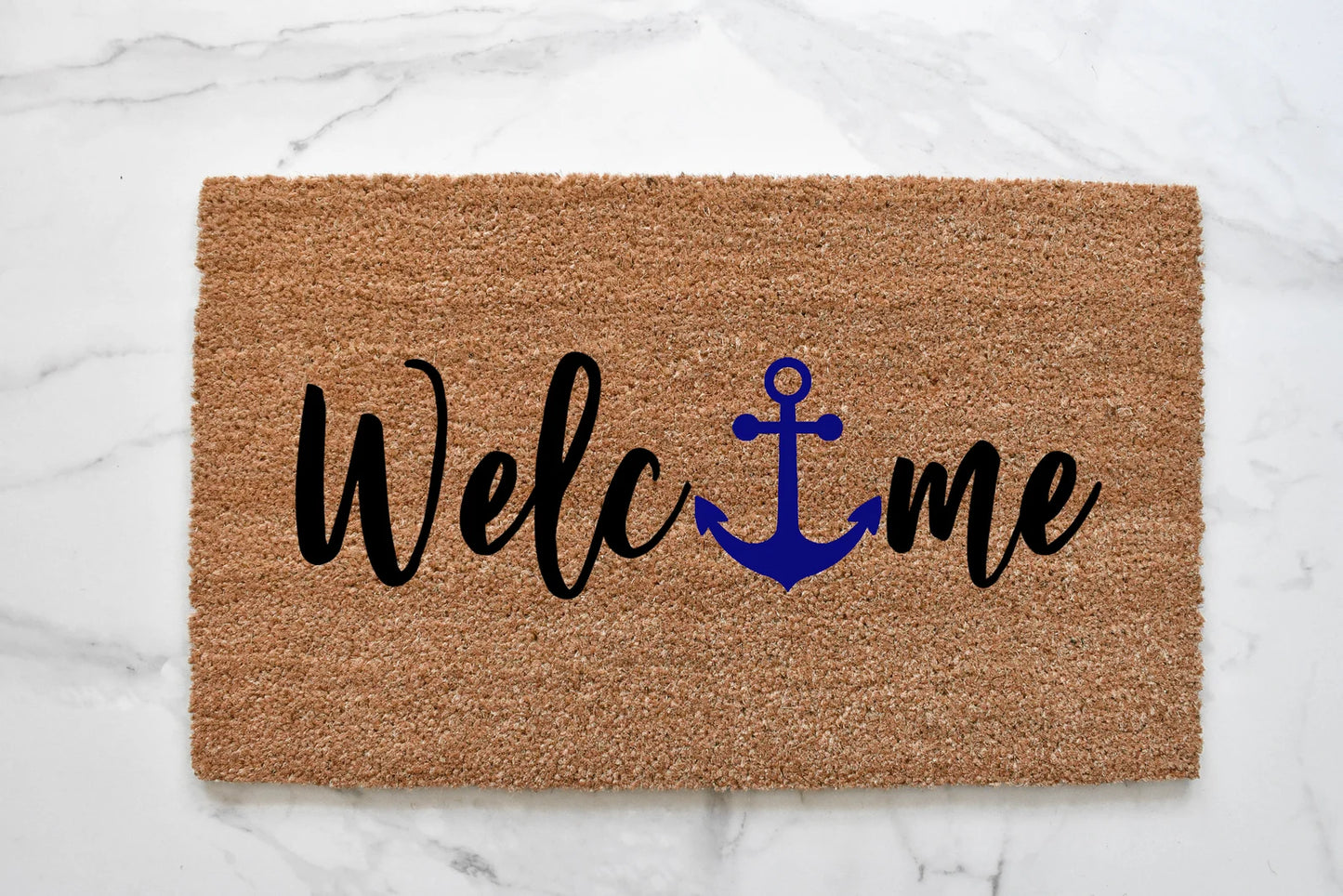 Welcome + Anchor Doormat