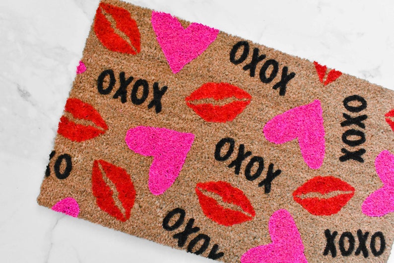 XOXO Kiss Heart Doormat