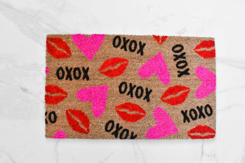 XOXO Kiss Heart Doormat
