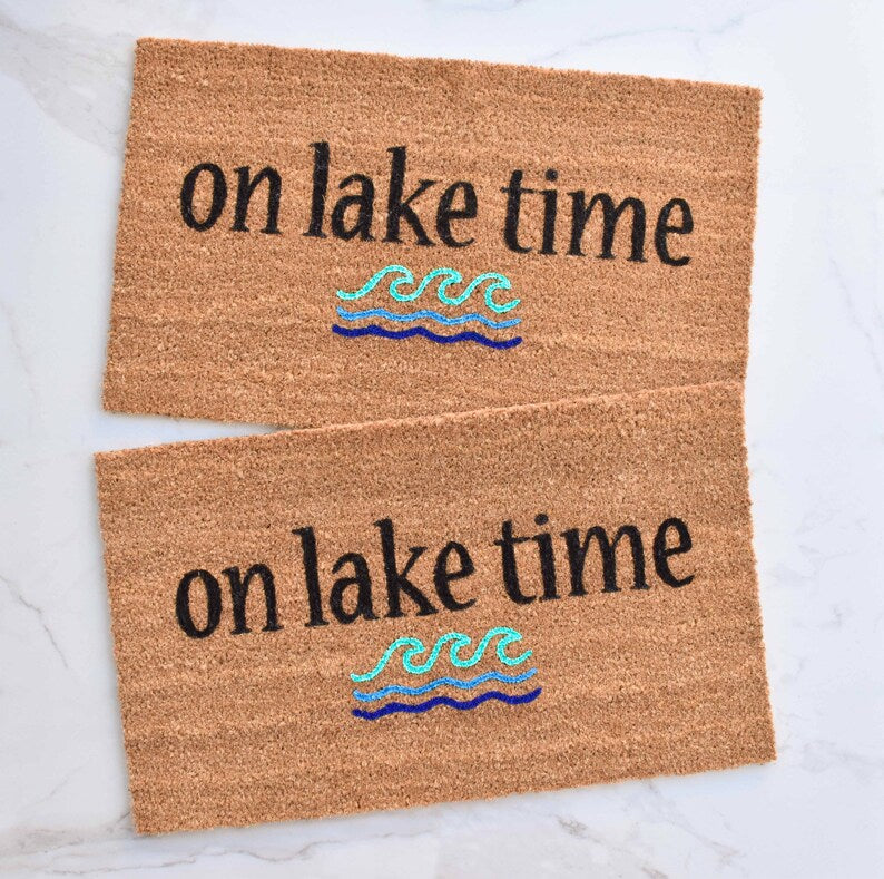 On Lake Time Doormat