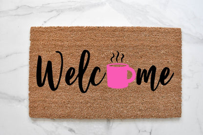 Welcome + Coffee Doormat
