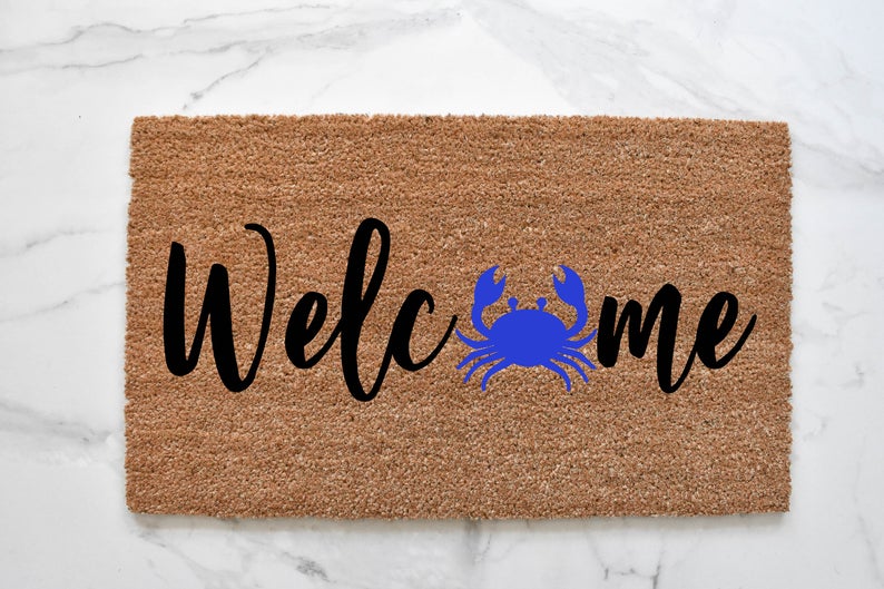 Welcome + Crab Doormat