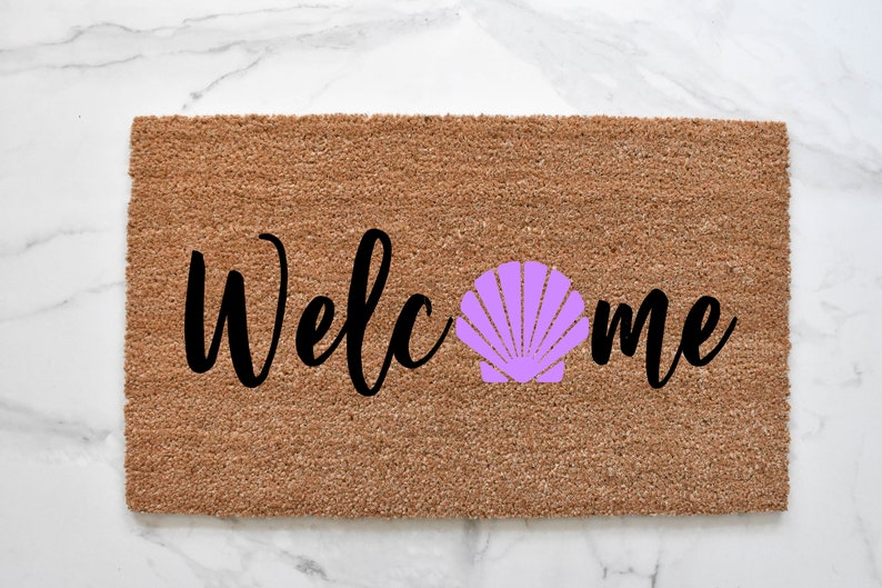 Welcome + Shell Doormat