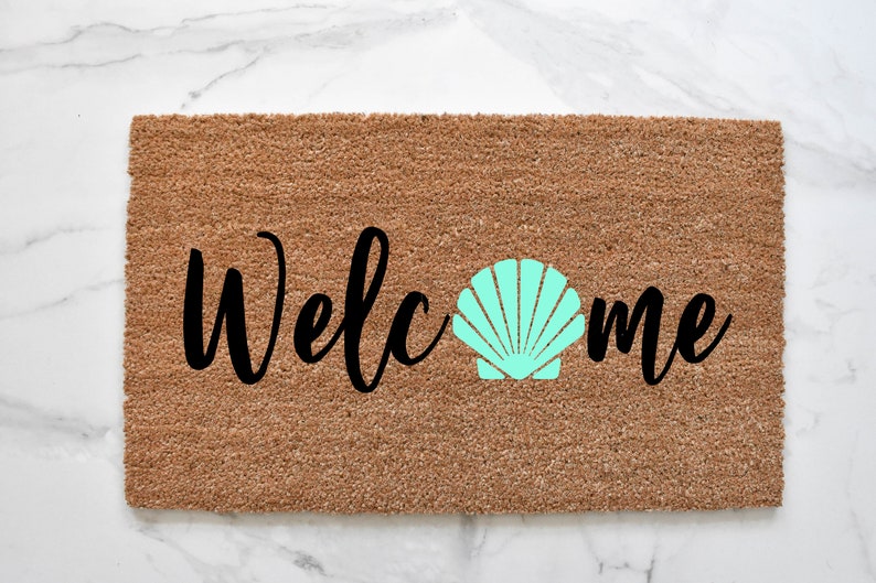 Welcome + Shell Doormat