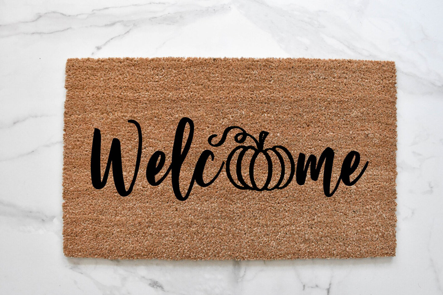 Welcome + Pumpkin Doormat