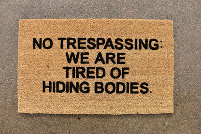 No Trespassing Doormat
