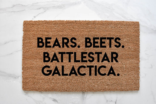 Bears Beets Battlestar Galactica Doormat