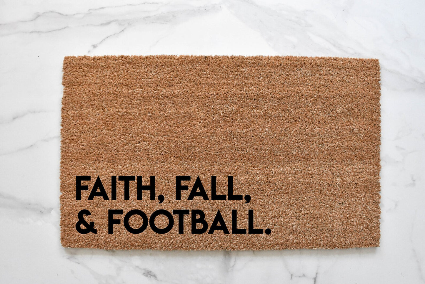 Faith Fall & Football Doormat