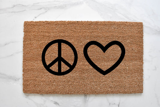 Peace & Love Doormat