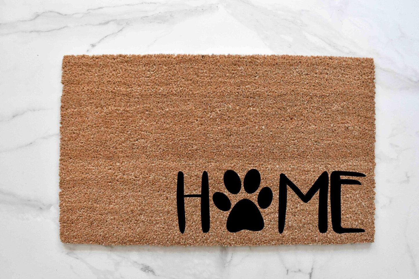 Home + Paw Print Doormat