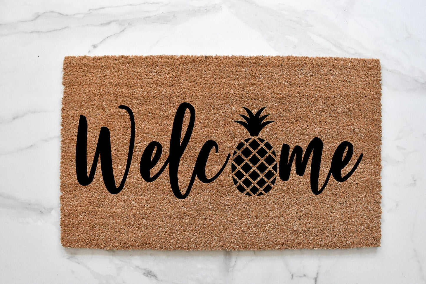 Welcome + Pineapple Doormat