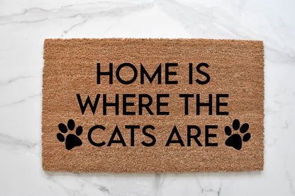 Home Is Where The Cats Are Doormat
