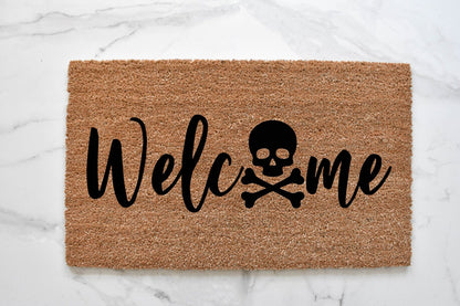 Welcome + Skull And Crossbones Doormat