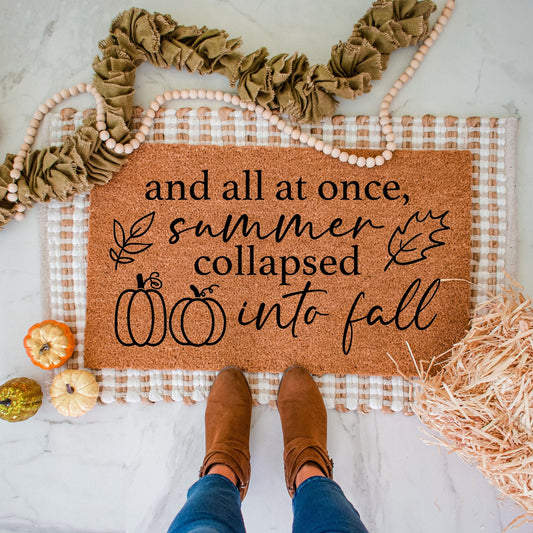 Summer Collapsed Into Fall Doormat
