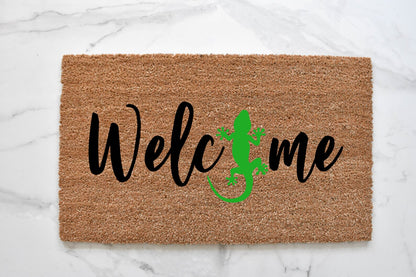 Welcome + Lizard Doormat