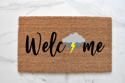 Welcome + Thunderstorm Doormat
