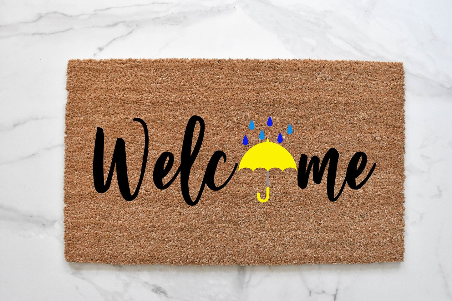 Welcome + Umbrella Doormat