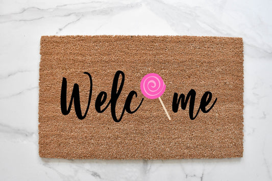 Welcome + Lollipop Doormat