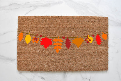 Fall Leaves Garland Doormat