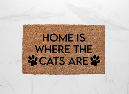 Home Is Where The Cats Are Doormat