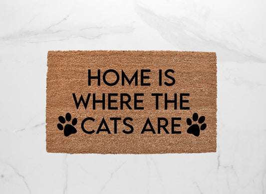 Home Is Where The Cats Are Doormat
