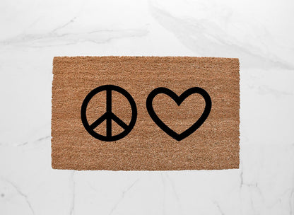 Peace & Love Doormat
