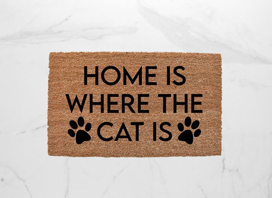 Home Is Where The Cat Is Doormat