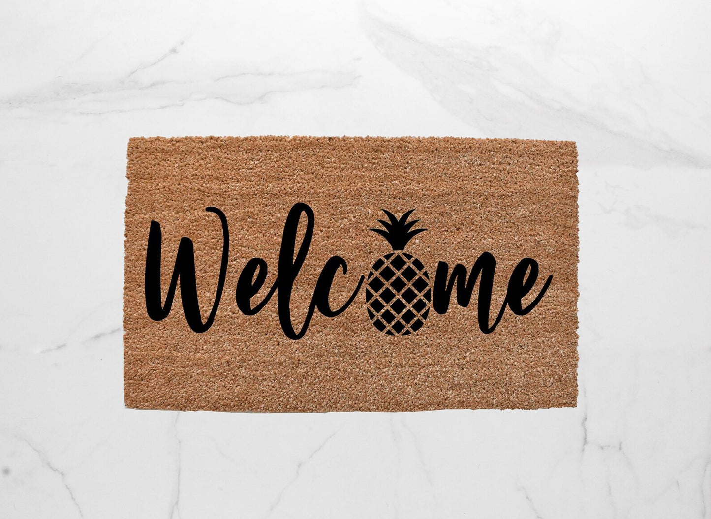 Welcome + Pineapple Doormat