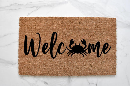 Welcome + Crab Doormat