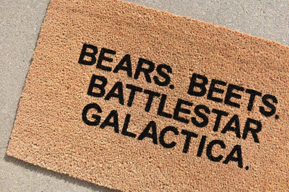 Bears Beets Battlestar Galactica Doormat