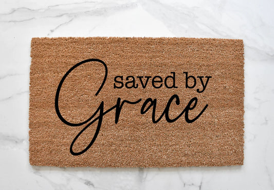 Saved By Grace Doormat