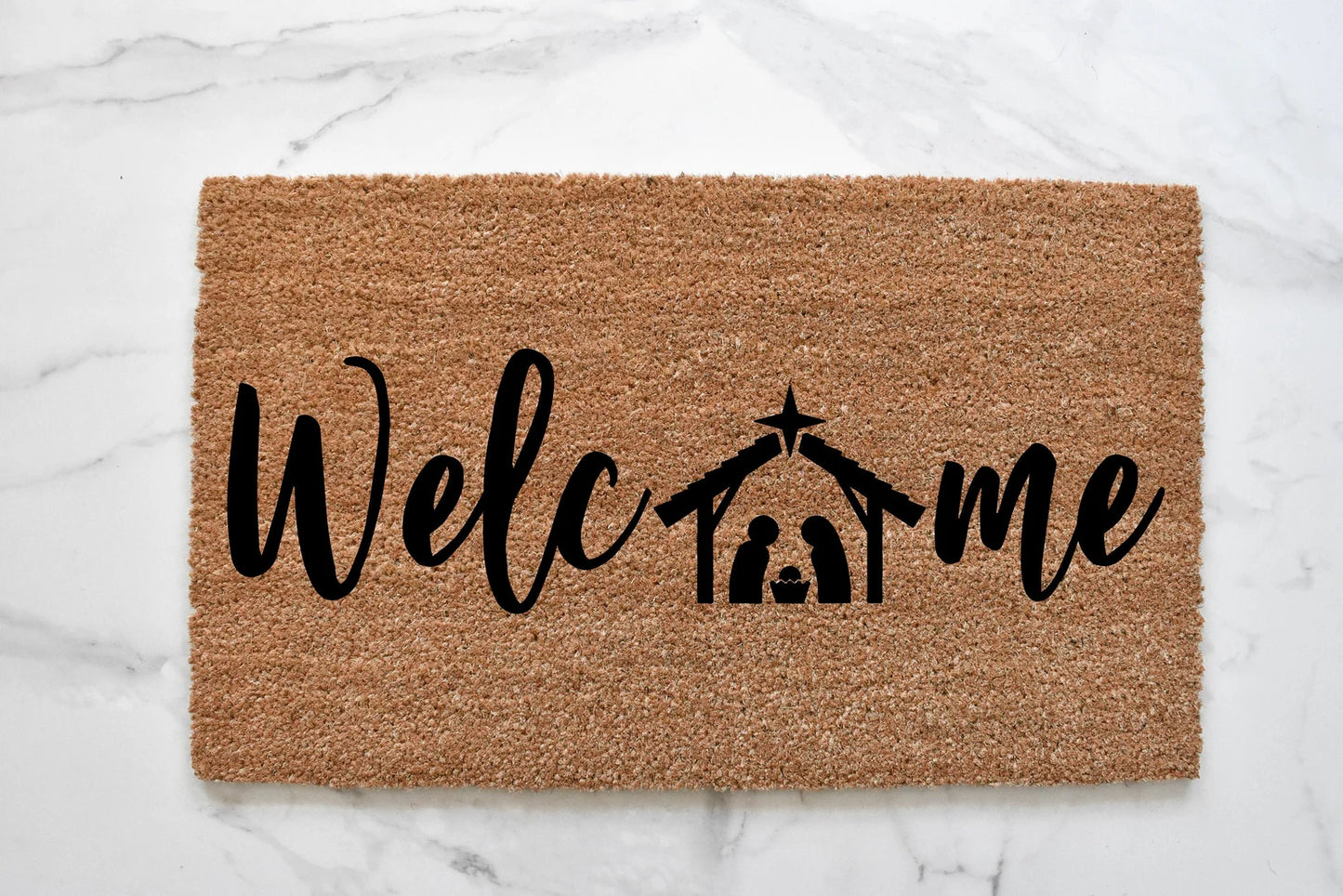 Welcome + Manger Doormat