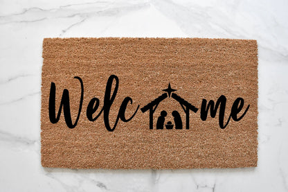 Welcome + Manger Doormat