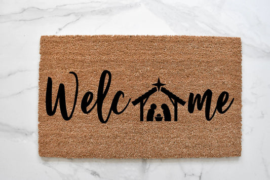 Welcome + Manger Doormat